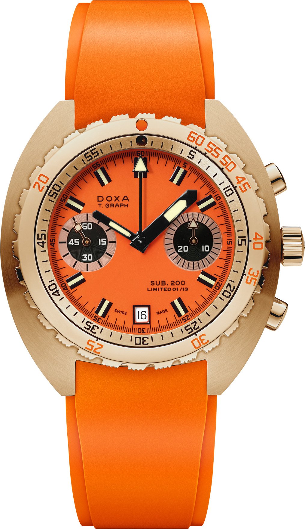Doxa T.GRAPH 18K Gold: A Chronograph Reborn in Precious Metal - Product Image