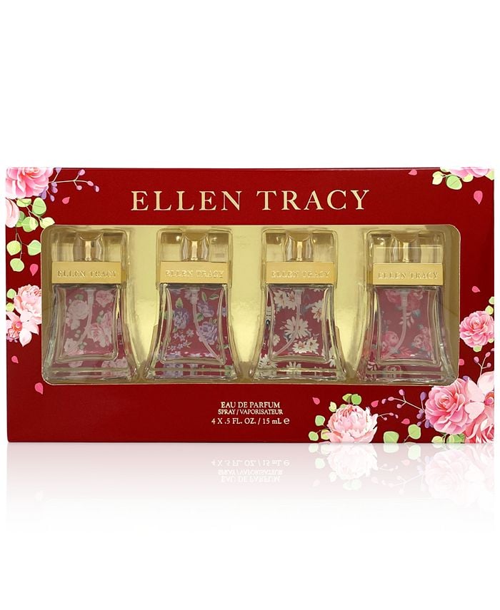 Ellen Tracy Classic Florals Red: A Sweet Aquatic Floral - Product Image