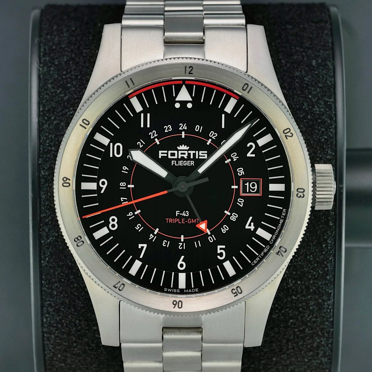 Fortis Flieger F-43 Triple-GMT Review: A Pilot's Tool - Product Image