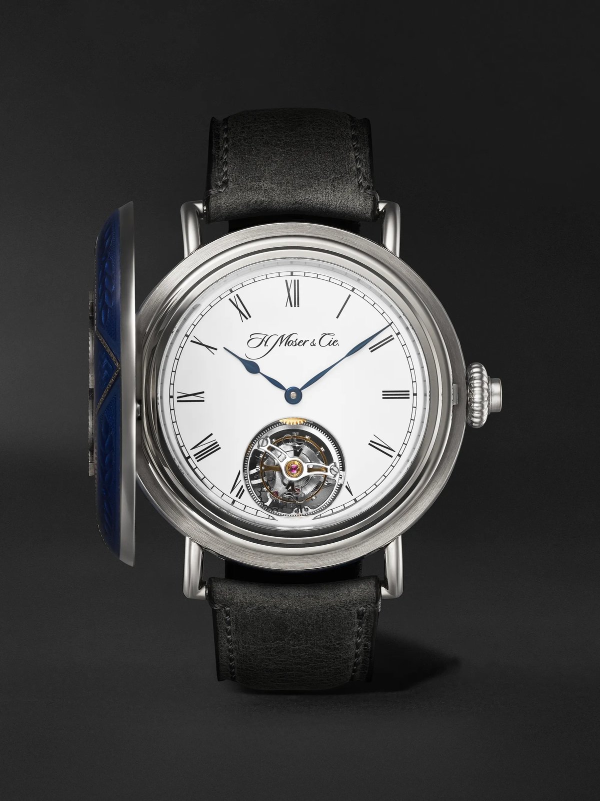 H. Moser & Cie Heritage Perpetual Calendar Funky Blue Review - Product Image