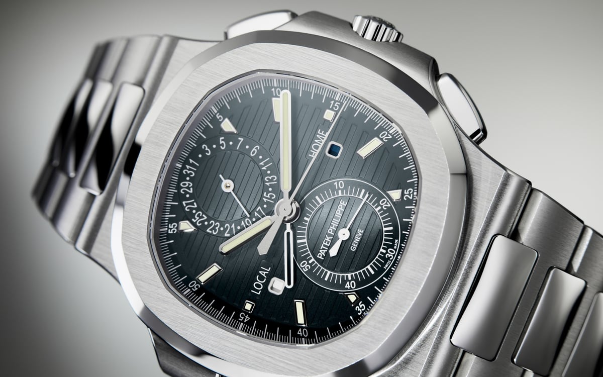 Patek Philippe 5990/1A: The Nautilus Travel Time Chronograph - Product Image